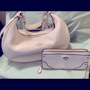 Coach White Accordion Wallet